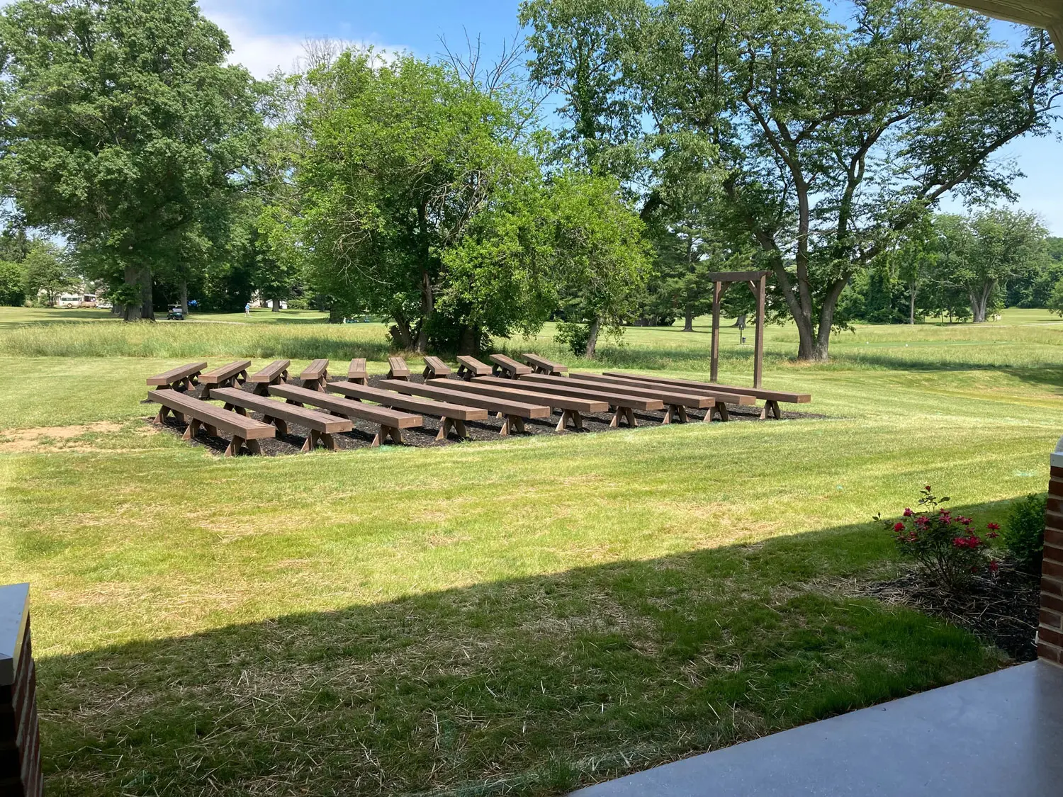 The Outdoor Ceremony Area at Greystone Brewhouse