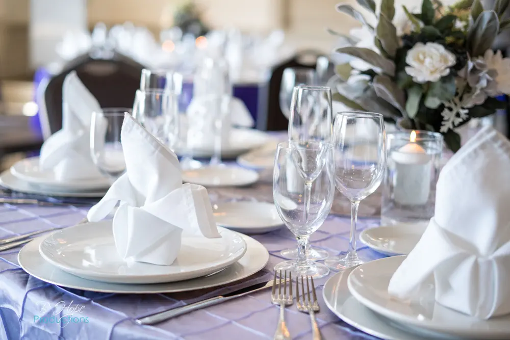 Close Up of Table Details at Reception